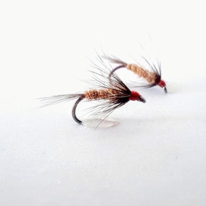 6 Invicta, Red Tailed Wet Flies Fly Fishing Hook Size 10 Custom Hand Made  in USA 