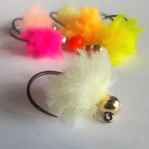 6 - Eggstasy Egg Jig - Trout and Steelhead Egg Fly Patterns. Winter Fly Fishing Flies. Euro Nymph Egg. Tungsten Barbless Jig.