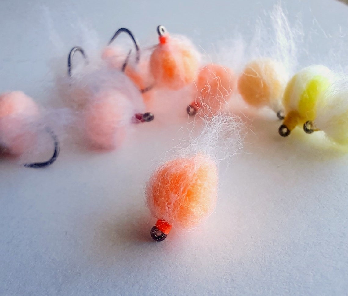 6 Nuke Egg Trout Flies. Steelhead Flies. Egg Fly Patterns. Etsy