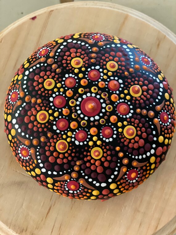 Fall Foliage Rock Mandala - Etsy