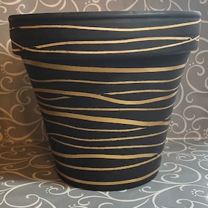 Striped Flower Pot