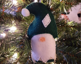 Felt Gnome Ornament - Green