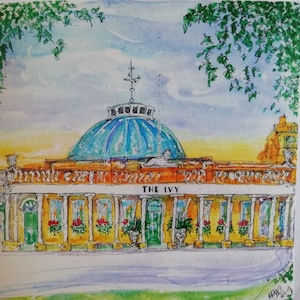 Greeting card, The Ivy, Restaurant, Montpellier, Cheltenham, blank inside with cellophane sleeve