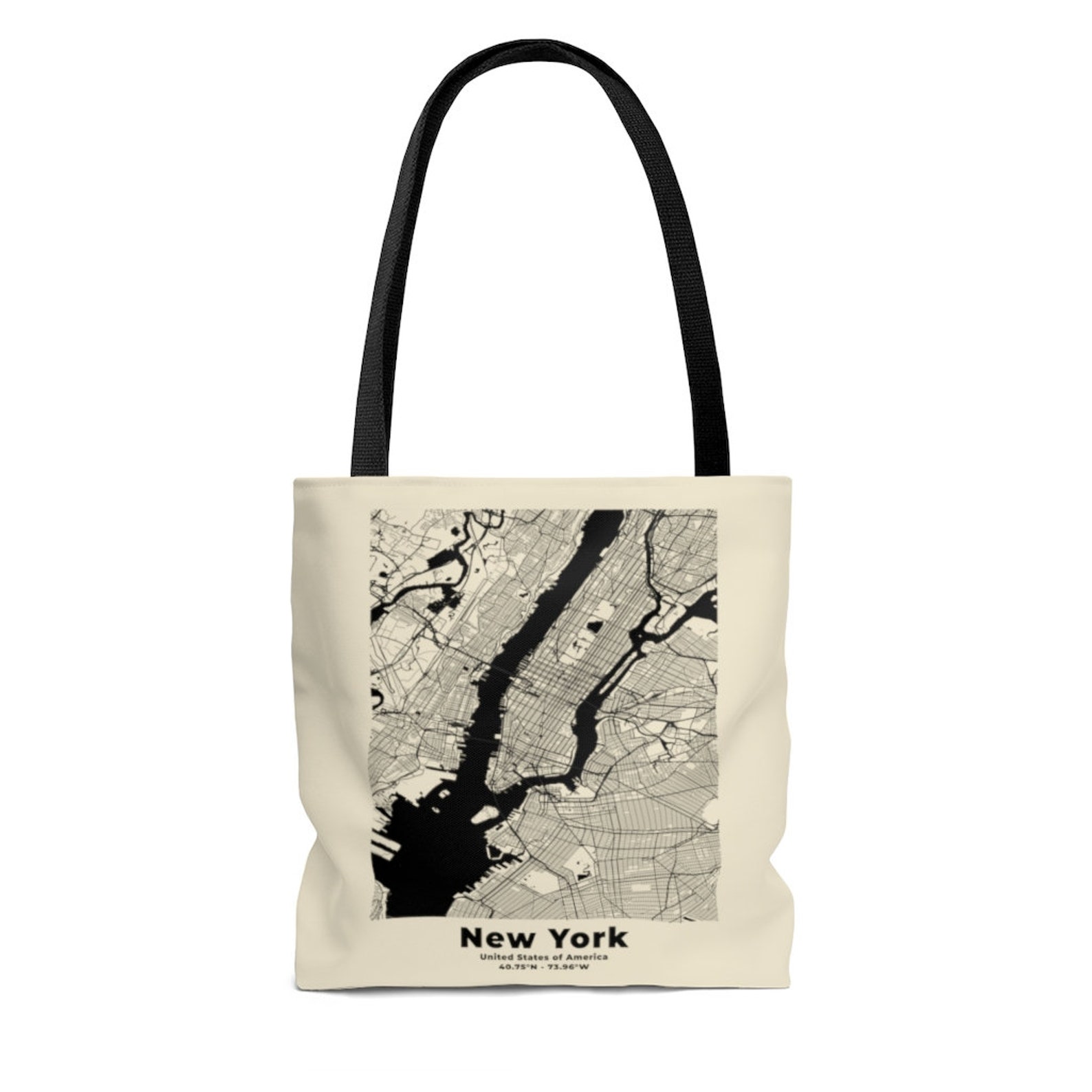 New York City Map Tote Bag New York Tote Etsy