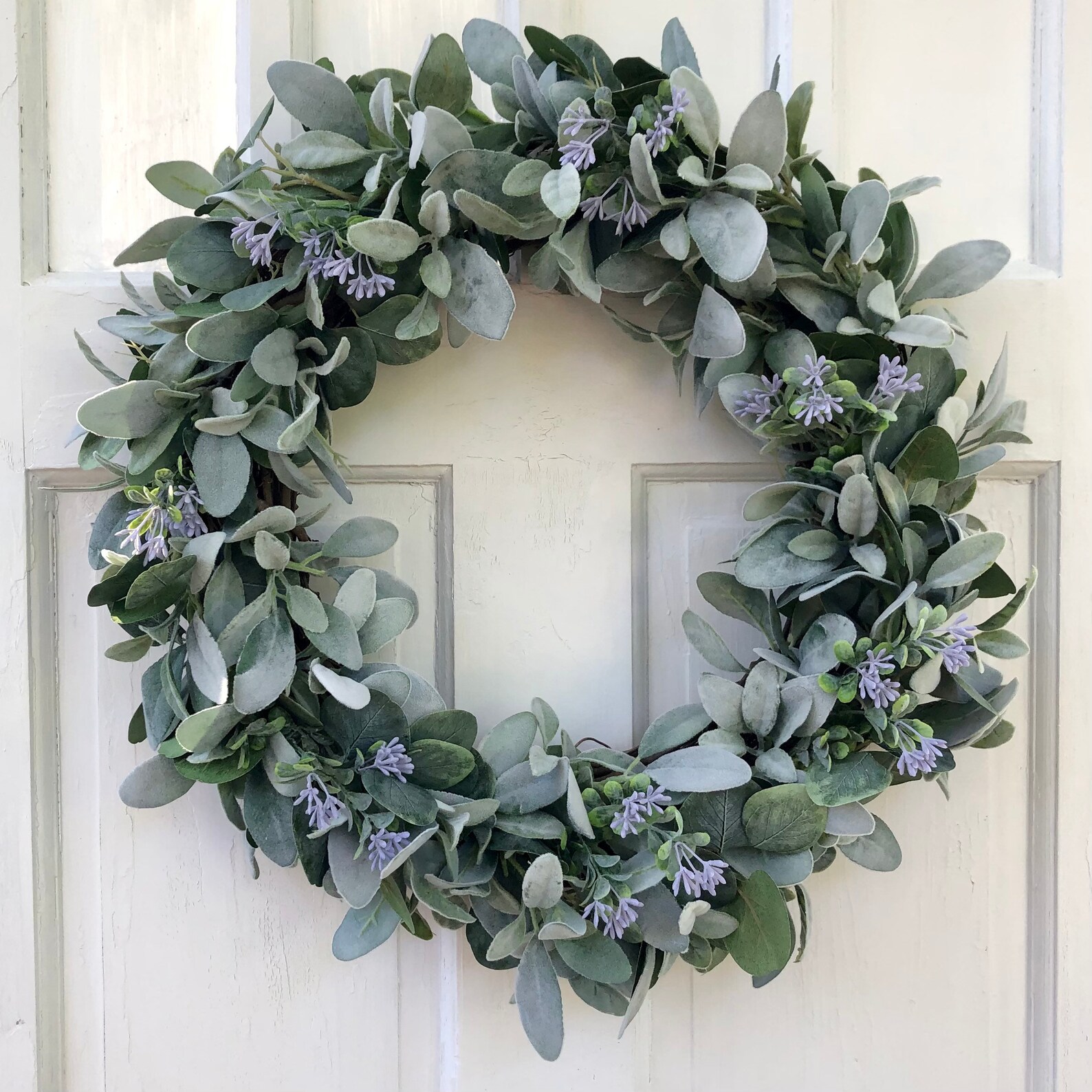 Lambs Ear Eucalyptus Wreath/greenery Wreath/year Round Wreath/everyday