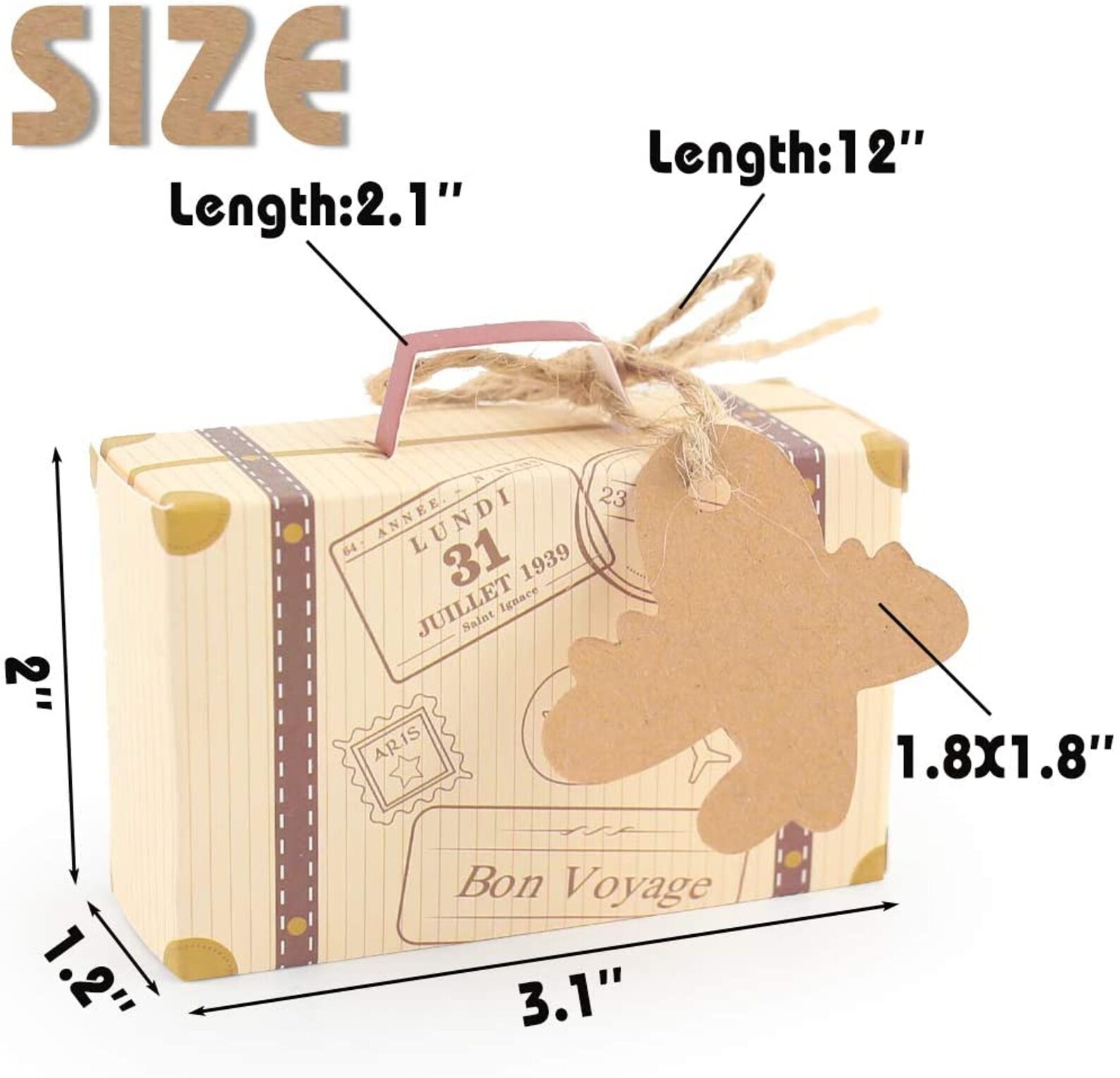 120 Pcs Mini Suitcase Favor Box Party Favor Candy Box Vintage Etsy