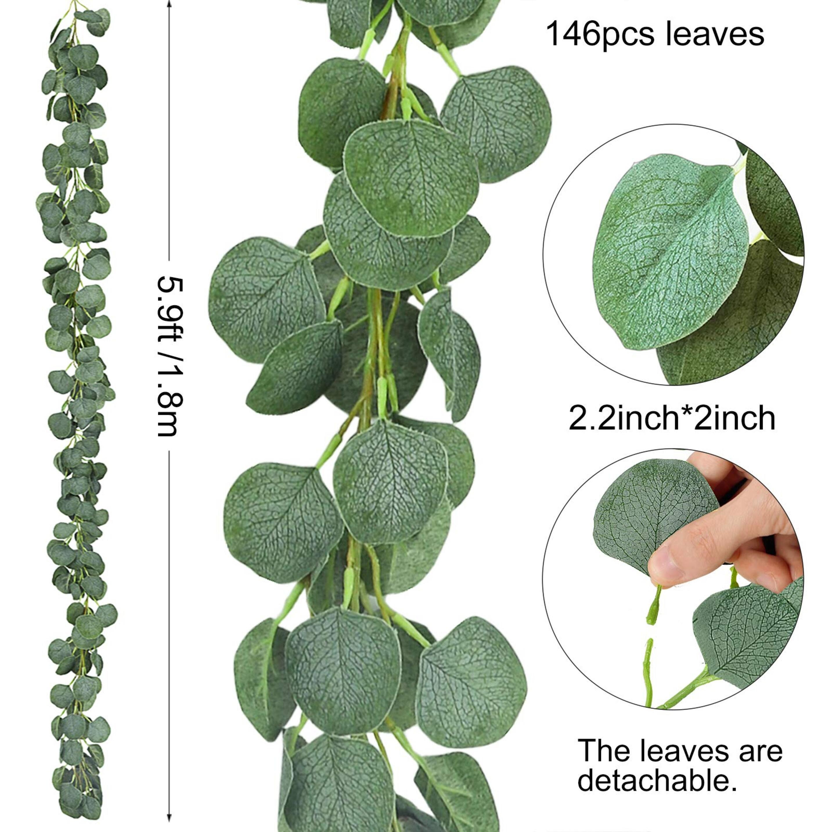 3 Pack Artificial Eucalyptus Garland Greenery Silk Eucalyptus Etsy