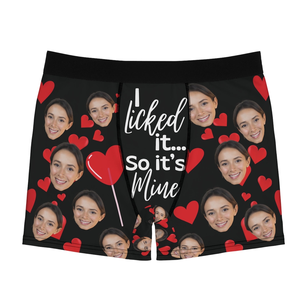 Custom Boxers Boxer Briefs Personalized Boxers I Licked It Valentines ...