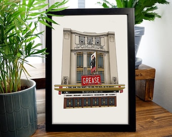 Grease The Musical West End Digital Art Print A4 A5 Dominion Theatre London