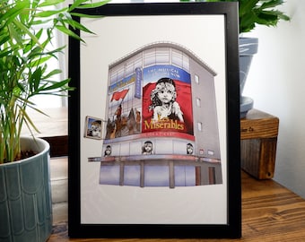 Les Miserables West End Digital Art Print A4 A5 Sondheim Theatre London