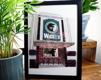 Wicked West End Digital Art Print A4 A5 Victoria Apollo Theatre London