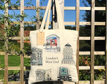 West End Theatre Tote Bag | Musical Theatre Gift | London