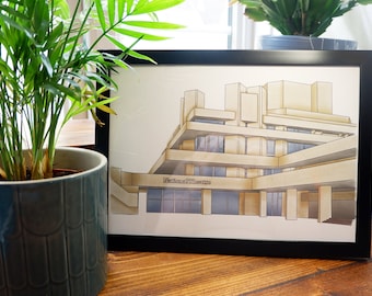The National Theatre Digital Theatre Print A4 London