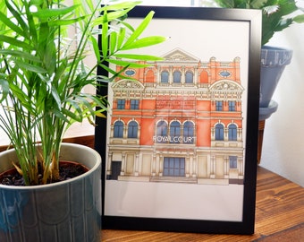 The Royal Court Digital Theatre Print A4 London