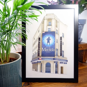 Matilda West End Cyfrowy wydruk artystyczny A4 A5 Cambridge Theatre London