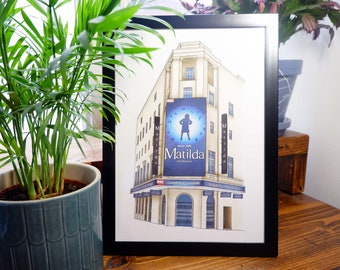 Matilda West End Digital Art Print A4 A5 Cambridge Theatre London