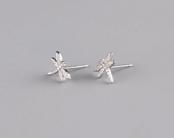 Polished Dragonfly Post Earrings In 925 Sterling Silver 10.6x10.9 mm Polished Dragonfly Post Earrings In 925 Sterling Silver 10.6x10.9 mm