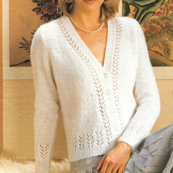Unisex Classic DK Double Knit 8 Ply Cardigan Knitting Pattern  - Sizes: 28-46" Plus Size  Instant download