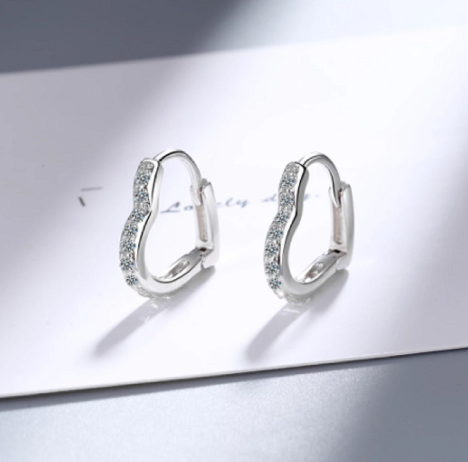 925 Sterling Silver Earrings Sparkling Single Row Cubic Zircon | Etsy