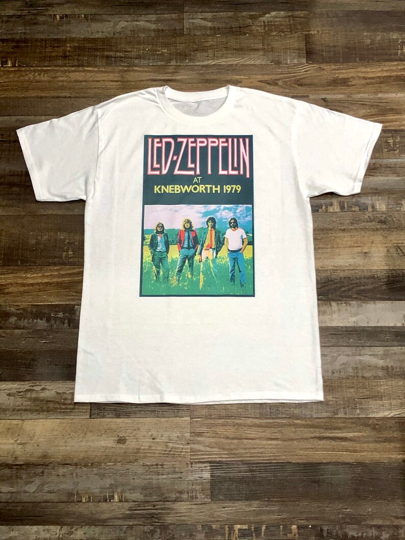 70s Vintage Style Led Zeppelin Knebworth Tour Band T Shirt Etsy