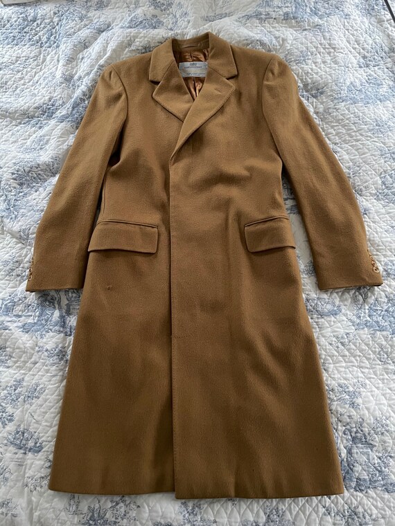 Vintage Aquascutum Wool Tan Beige Long Camel Over 