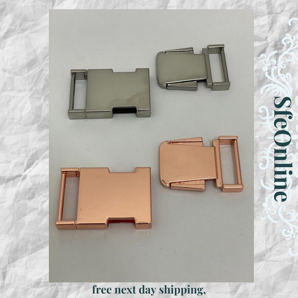 30mmx55mm Rose Gold and Silver Clasp/Release buckle