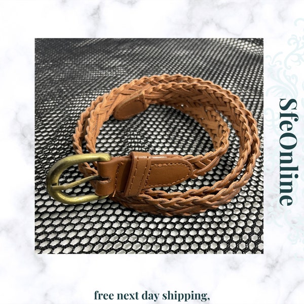 Woven Leather Belt - Etsy UK