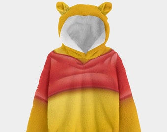 Winnie the Pooh FURRY Fleece Hoodie with Ears Size S-3XL  by Smart Babys