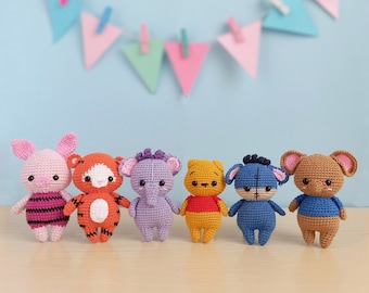 Pooh and Friends Crochet Pattern | 6-in-1 Amigurumi Bundle (PDF)