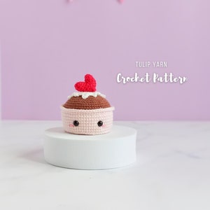 Valentine Cupcake Crochet Pattern: Amigurumi Chocolate Cake (PDF File)