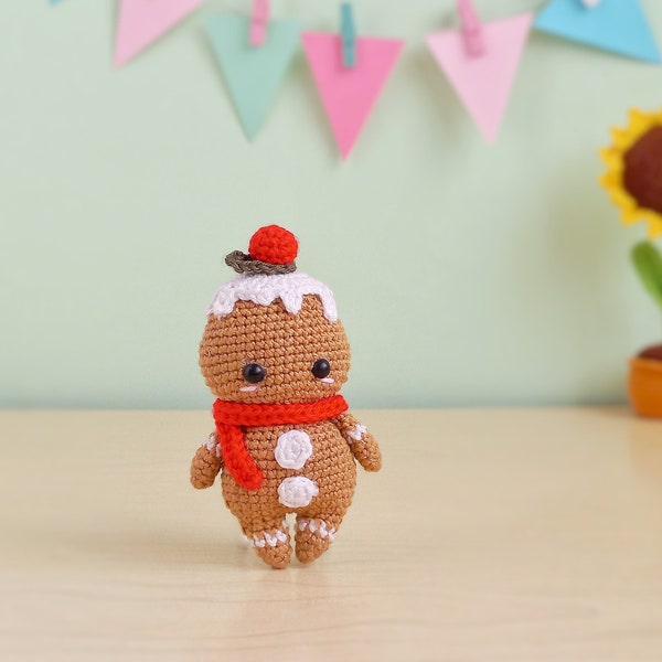 gingerbread amigurumi free pattern | Christmas crochet free pattern | Christmas amigurumi crochet tutorial | PDF file