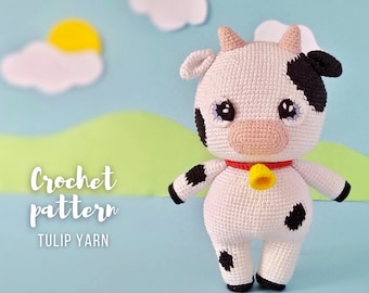 Amigurumi Cow Crochet Pattern: Plush Toy (PDF Pattern)