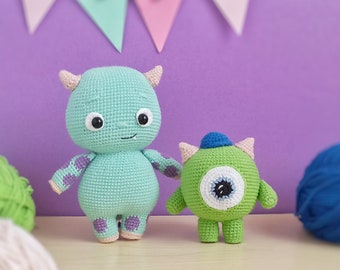 Amigurumi monsters bundle | 2 in 1 crochet monsters pattern | Crochet monsters totorial | PDF crochet pattern | TulipYarn amigurumi pattern