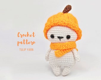 Pumpkin bear amigurumi free pattern | bear crochet free pattern | Handmade bear crochet tutorial | PDF file