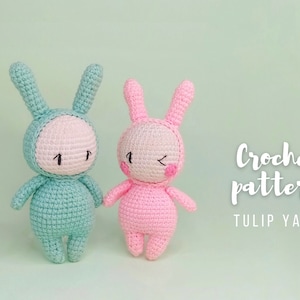 Small Rabbit Amigurumi Crochet Pattern: Bunny Keychain Tutorial (PDF File)