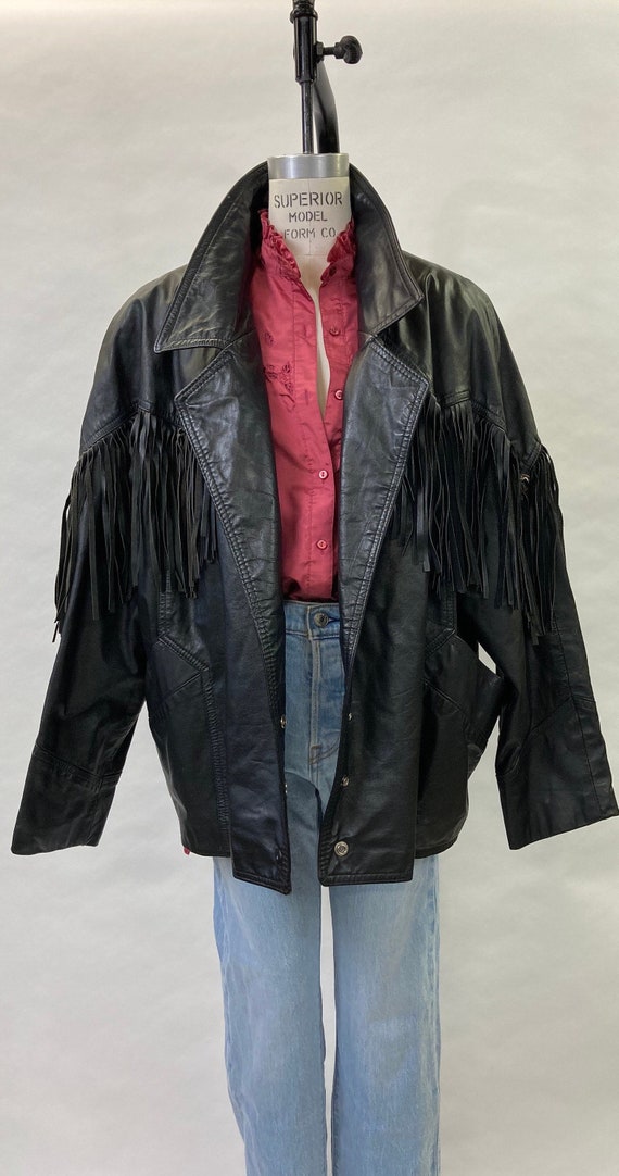 1980's Fringe Leather Jacket