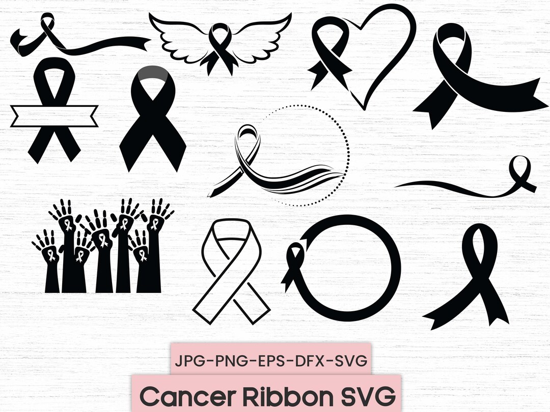 Cancer Ribbon Svg Bundle, Cancer Ribbon Svg Png, Awareness Ribbon Svg ...