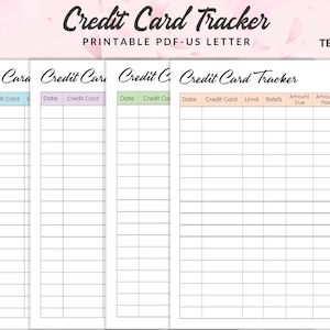 Rastreador de tarjetas de crédito imprimible, Rastreador de pagos de tarjetas de crédito imprimible, Pago con tarjeta de crédito, Rastreador de pagos de tarjetas de crédito, Pago con tarjeta de crédito