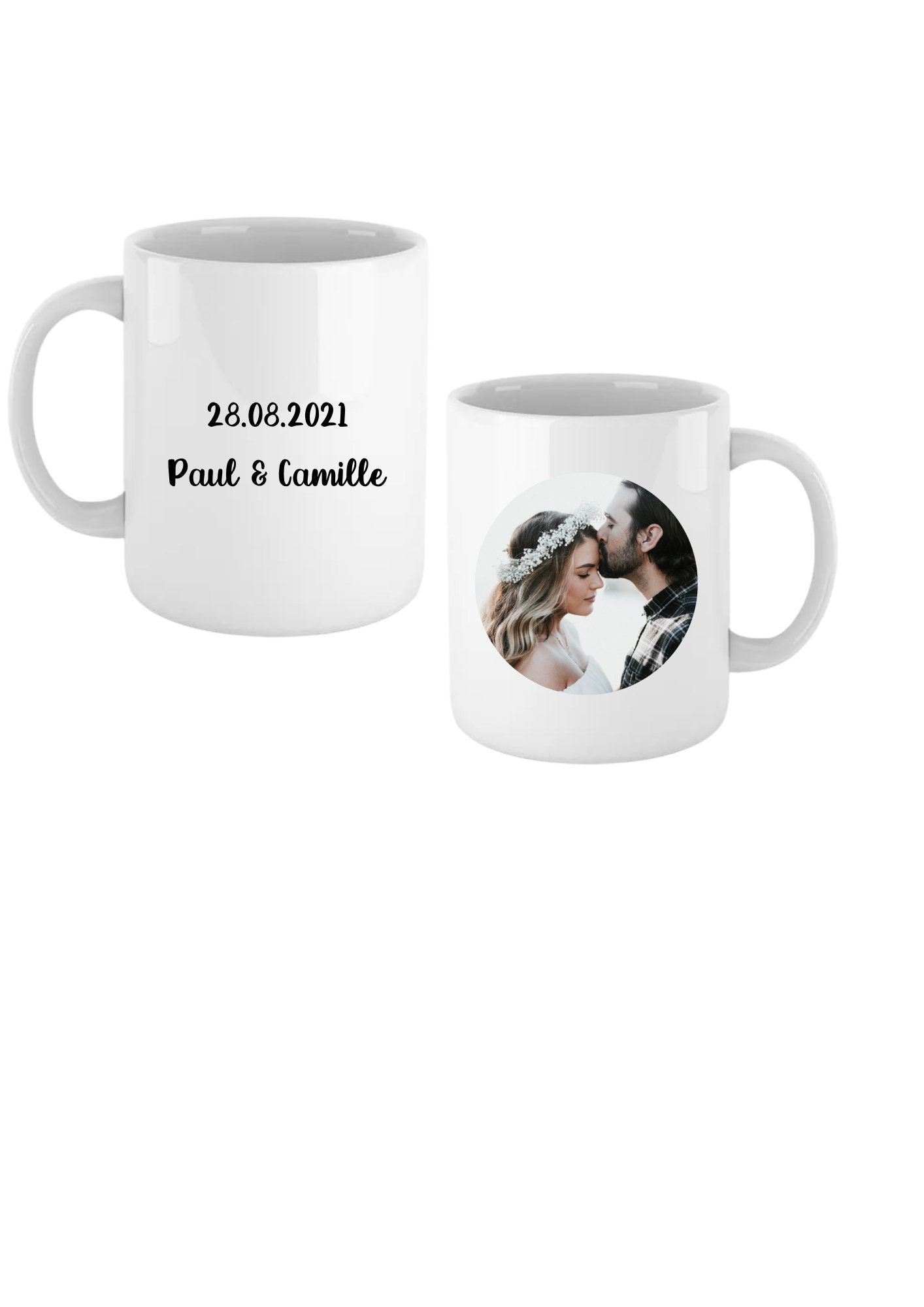 Mug - Texte à Personnaliser Cadeaux Personnalisés | Idée Cadeau Mariage Tasse Personnalisée Fête Des