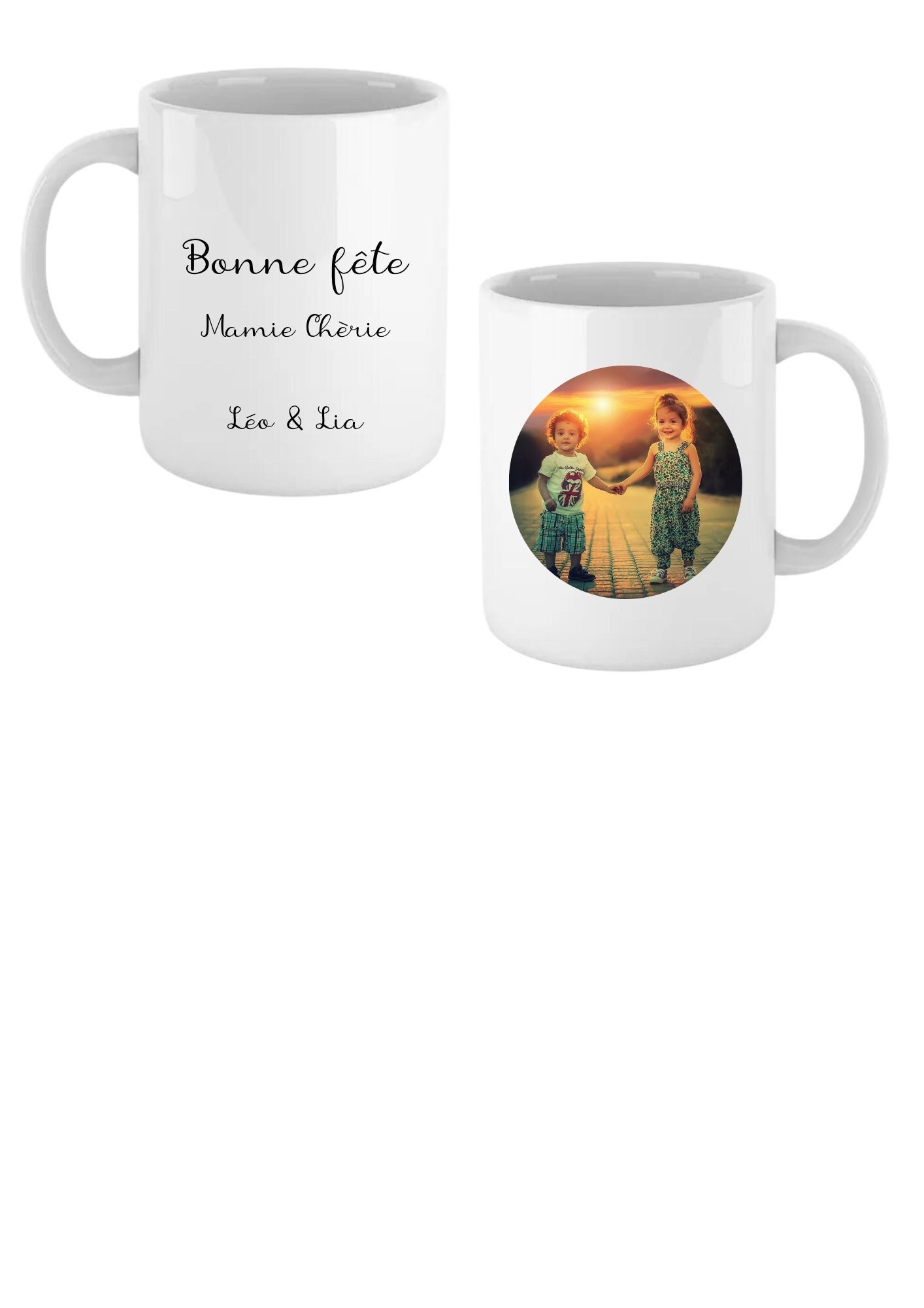 Mug - Texte à Personnaliser Cadeaux Personnalisés | Tasse Personnalisée Fête Des Grands Mères Maman,