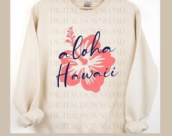 Aloha Hawaii PNG Digital Download,  Vacation PNG Download, Hawaii Shirt, Cute Hawaii Digital Download PNG