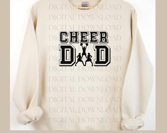 Cheer Dad PNG Schnittdatei, digitaler Download, jubeln Dad Shirt Design