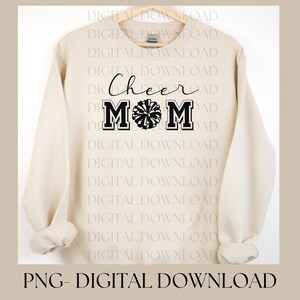 Cheer Mom PNG, Cheer Mom Digital Download, Cute Cheer Mom PomPom PNG Cut file