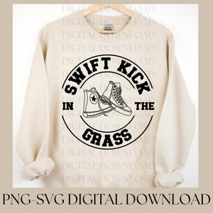 Swift Kick in the Grass, kickball team, kickball team logo name, kickball funny team name, kickball team name logo ideas.