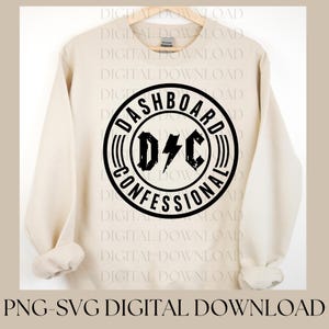 Dashboard Confessional Band Tee, SVG,PNG, Digital Download, Cut File, 2000S Band Tee, Graphic Tee, Vintage SVG,