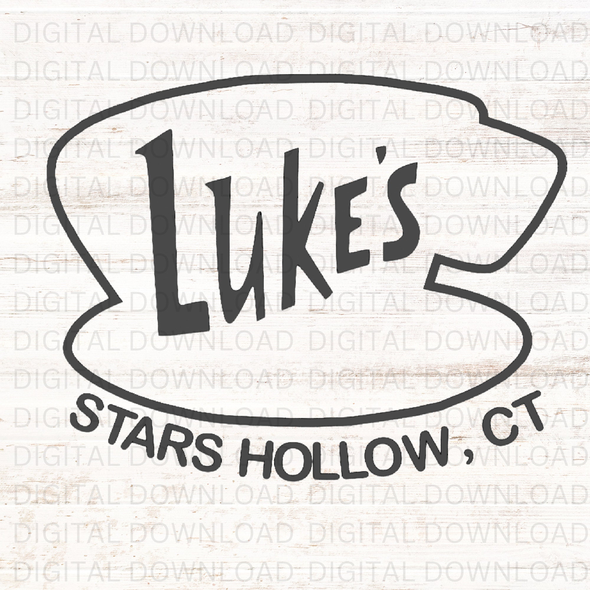 Luke's Coffee Shop, Gilmore Girls, Luke's SVG, PNG, Digital Download