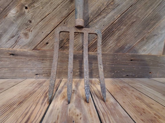Antique Pitch Fork Potato Shovel Farmhouse Rustic Barnyard