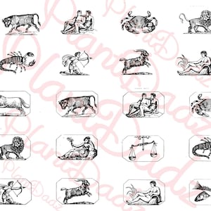 664 Digital Download- assorted mythical greek dealing with astrological signs