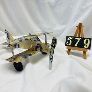 579 Coors Beer Can Airplane - Handcrafted- Wind Spinner- Airplane- Can Art