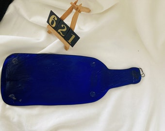 621 Cobalt Blue slumped bottle cheese board